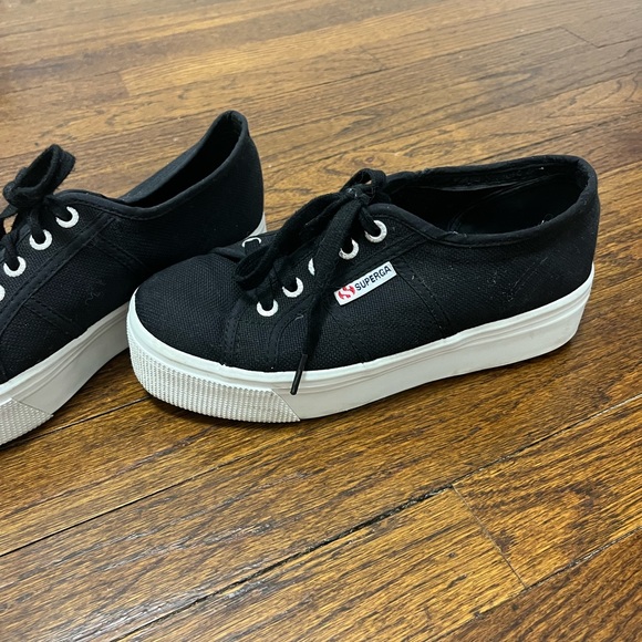 SUPERGA Black platform tennis shoes - Picture 4 of 6